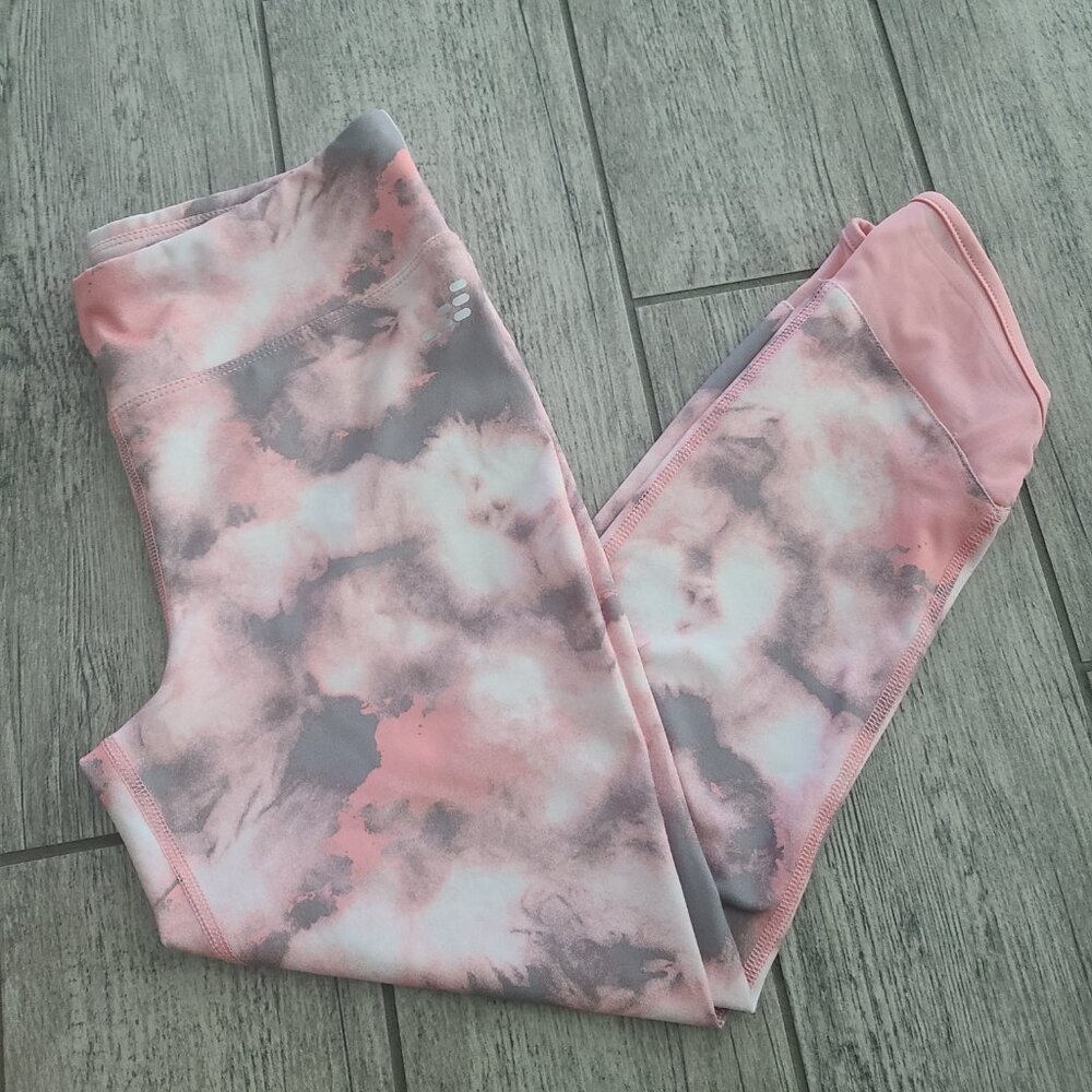Athletic Leggings BCG Girls Pink Gray Tie-Dye Size Large (12/14)